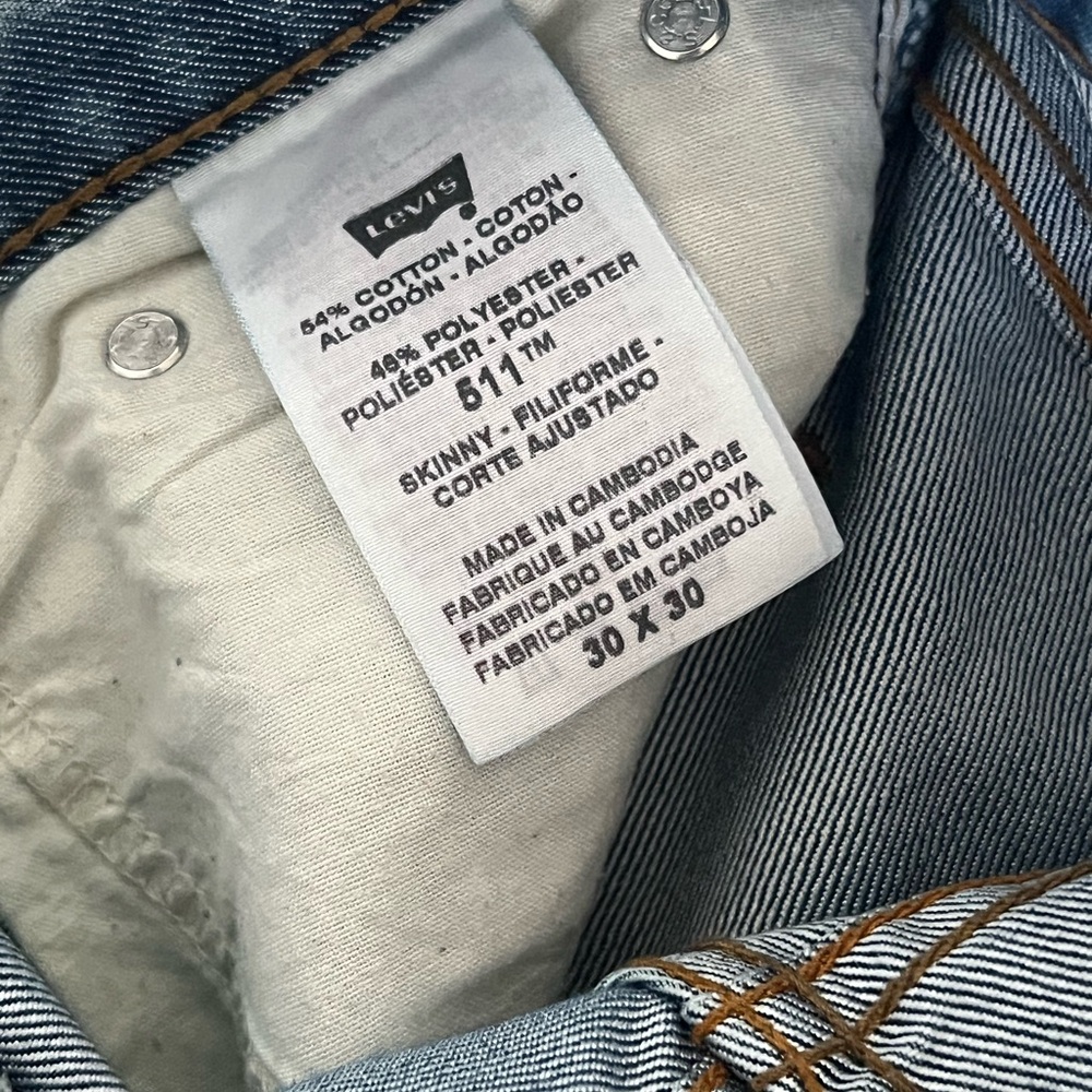 Levi's Blue Skinny Jeans Classic Denim 511